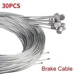 Premium Stainless Steel Bicycle Brake & Shift Cable Set - Durable Inner Wire (30pcs Brake Cable)