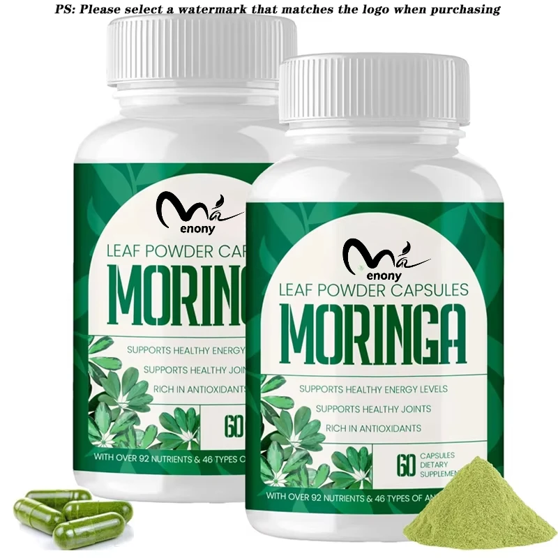 Moringa powder organic capsules 800mg used for immune support intestinal health vitamins natural green antioxidants for organic capsules