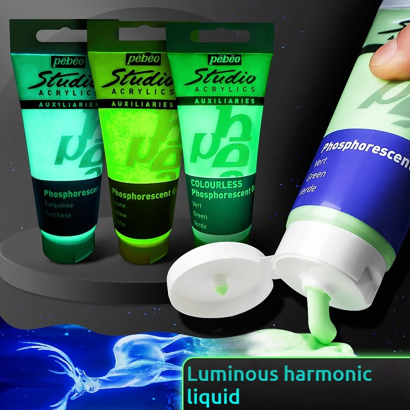100g Fluorescent Pigment Long-Lasting Painting Luminous Paints Auto Glow in Dark Acrylic Paints for DIY Artwork Party Supplies acrylic paint acrylic paint set luminous paint