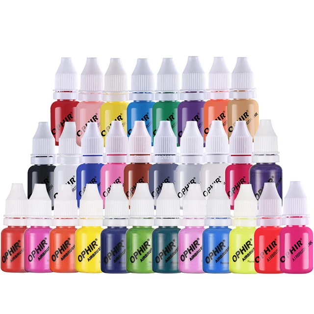 12/19 /30 Color 10ML Acrylic Paint Ink Airbrush Nail Ink Water Paint  Airbrush Nails for