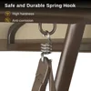 3-Person Outdoor Patio Swing Chair with Adjustable Canopy, Porch Swing with Comfortable and Breathable Seats, Outdoor Swing 6