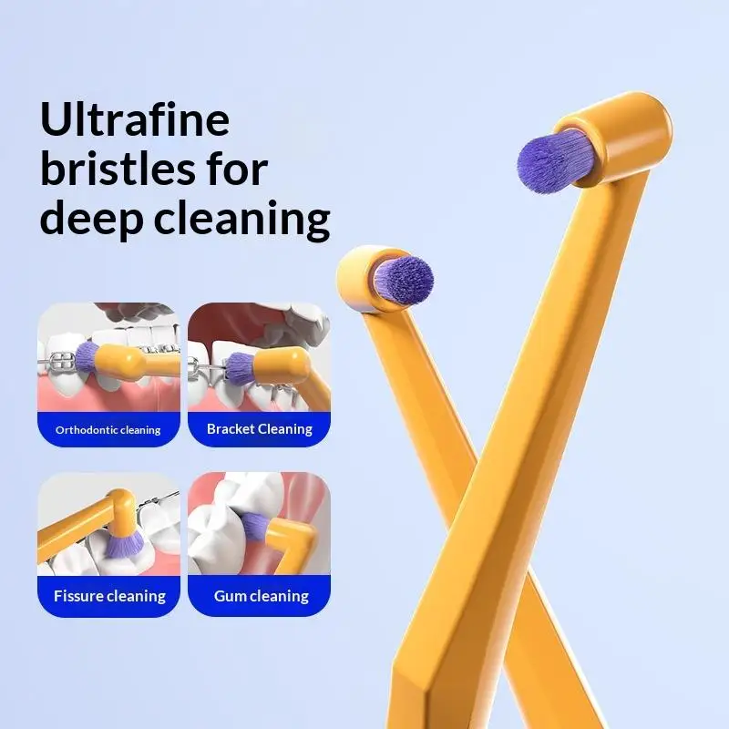 1/2Pcs Small Head Single Bundle Interdental Brush Angle Floss Teeth Cleaning Toothbrush Soft Hair Adult Oral Care Tools