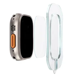 Premium Tempered Glass Screen Protector with Easy Installation Kit for Apple Watch Ultra 49mm - Full Coverage Design (Clear)