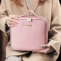 3 Color Train Case Mirror, White Portable Makeup Case Waterproof Organizer with Adjustable Dividers, Cosmetics Storage Case Gift 5