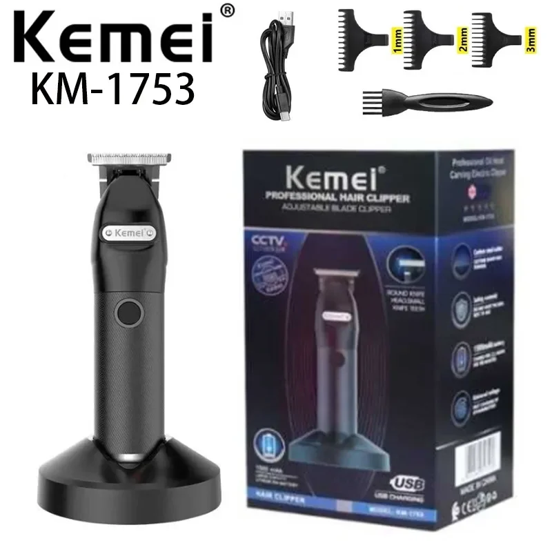 Триммер для волос от kemei, черный, горячий продавец, парикмахерский профессиональный триммер для волос, машинки для стрижки волос для мужчин