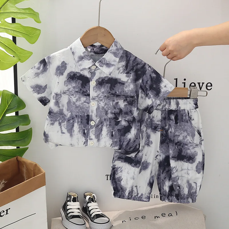 

Boys Clothes Sets Summer 2024 Children Cotton Shirts Shorts 2pcs Casual Suit For Baby Tracksuits Kids Costume Outfits Toddler 5Y