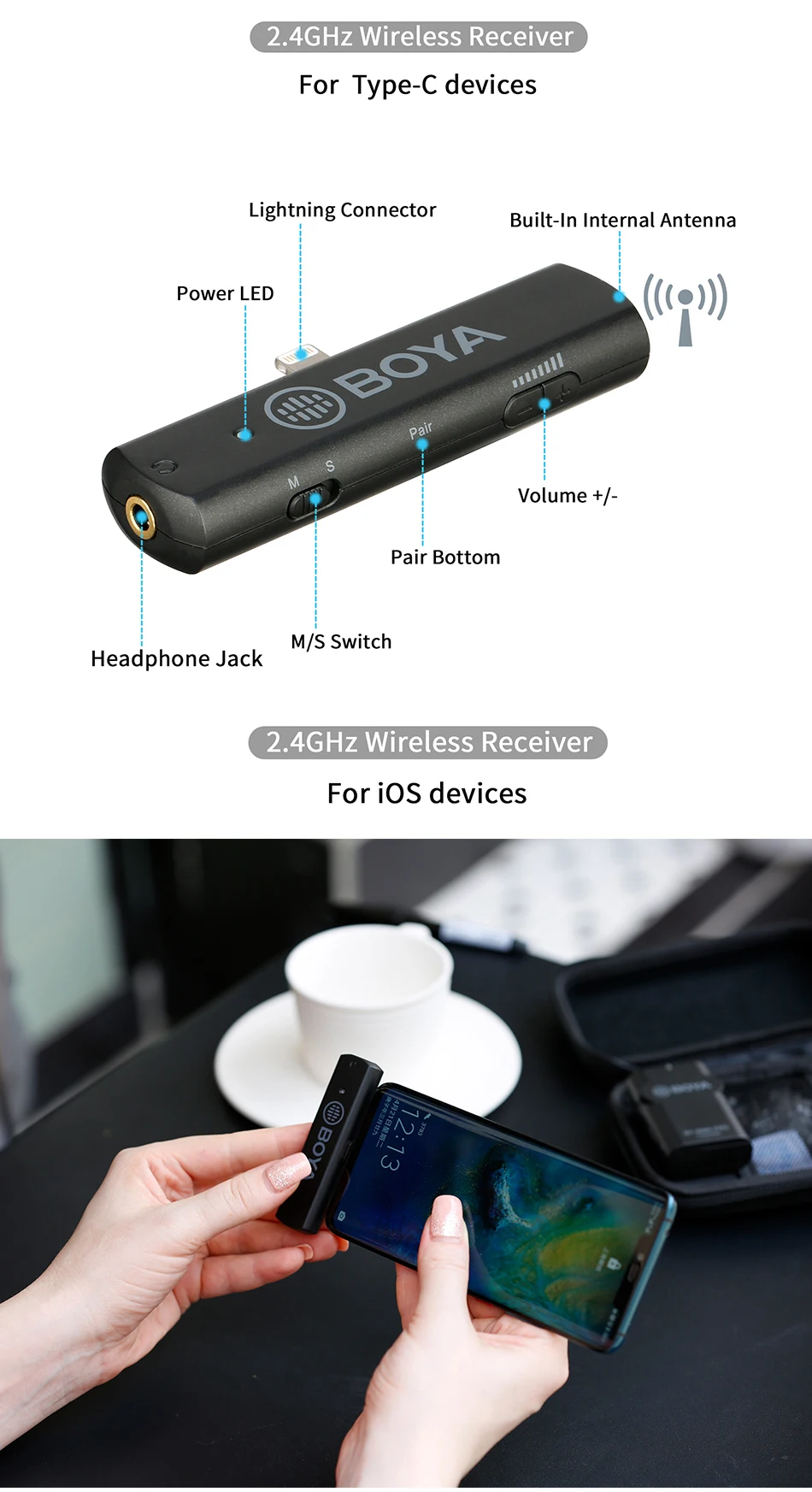 lapela sistema de microfone para iphone huawei