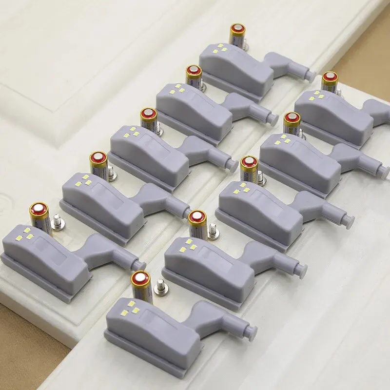 Led Hinge Light Anti-noise Hydraulic Cabinet Wardrobe Lighting Door Hinge Modern Simple Style Ironplastic Surface Treatment