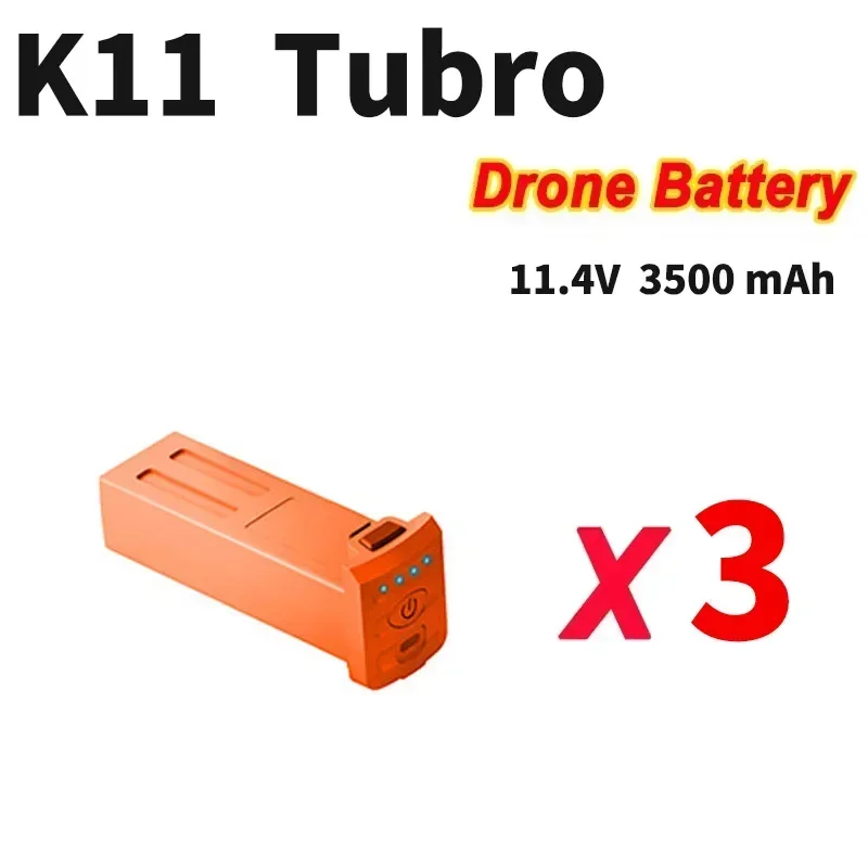 Batterie Drone 7.6V 3000mAh - Lot 1/2/3 - Orange/Gris/Noir