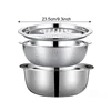 1pc Stainless Steel Kitchen Set with Integrated Grinder,Multi-Filter and Mixing Bowl-for Cleaning and Slicing,Vegetables, Cheese 4