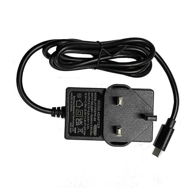 Power Adapter 5.1V 5A PD Charger 27W Type-C Raspberry Pi 5
