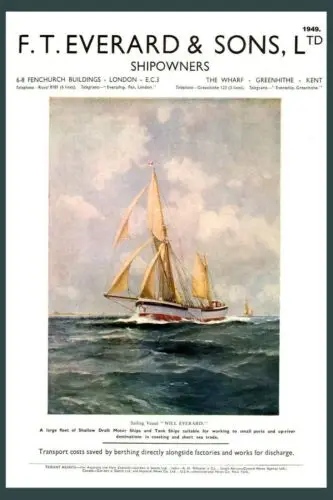 

Everard and Sons доставка, реклама, винтажный стиль, металлический настенный знак, табличка, морской парусный