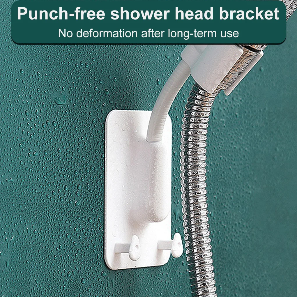 

1pcs 360° Shower Head Holder Adjustable Self-Adhesive Showerhead Bracket Wall Mount With 2 Hooks Stand SPA Bathroom Universal