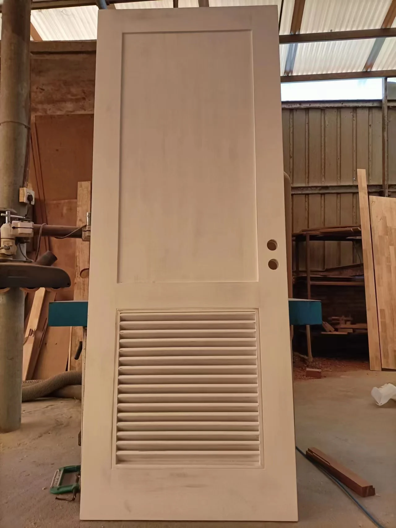 Aluminum wooden door