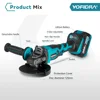 YOFIDRA 125mm  Brushless Angle Grinder 3 Gears Cordless Metal Wood Grinding Polishing Cutting Tool For Makita 18V-21V Battery 3