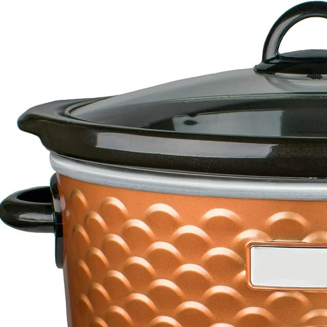 Scallop Pattern 4.5 Quart Slow Cooker in Copper 3