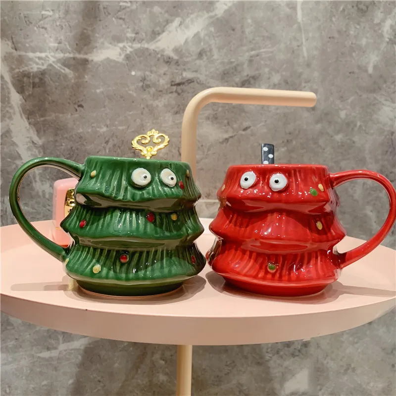 

Couple Christmas tree mug single cute ceramic cups coffee cups custom gift cups tea cup cups and mugs
