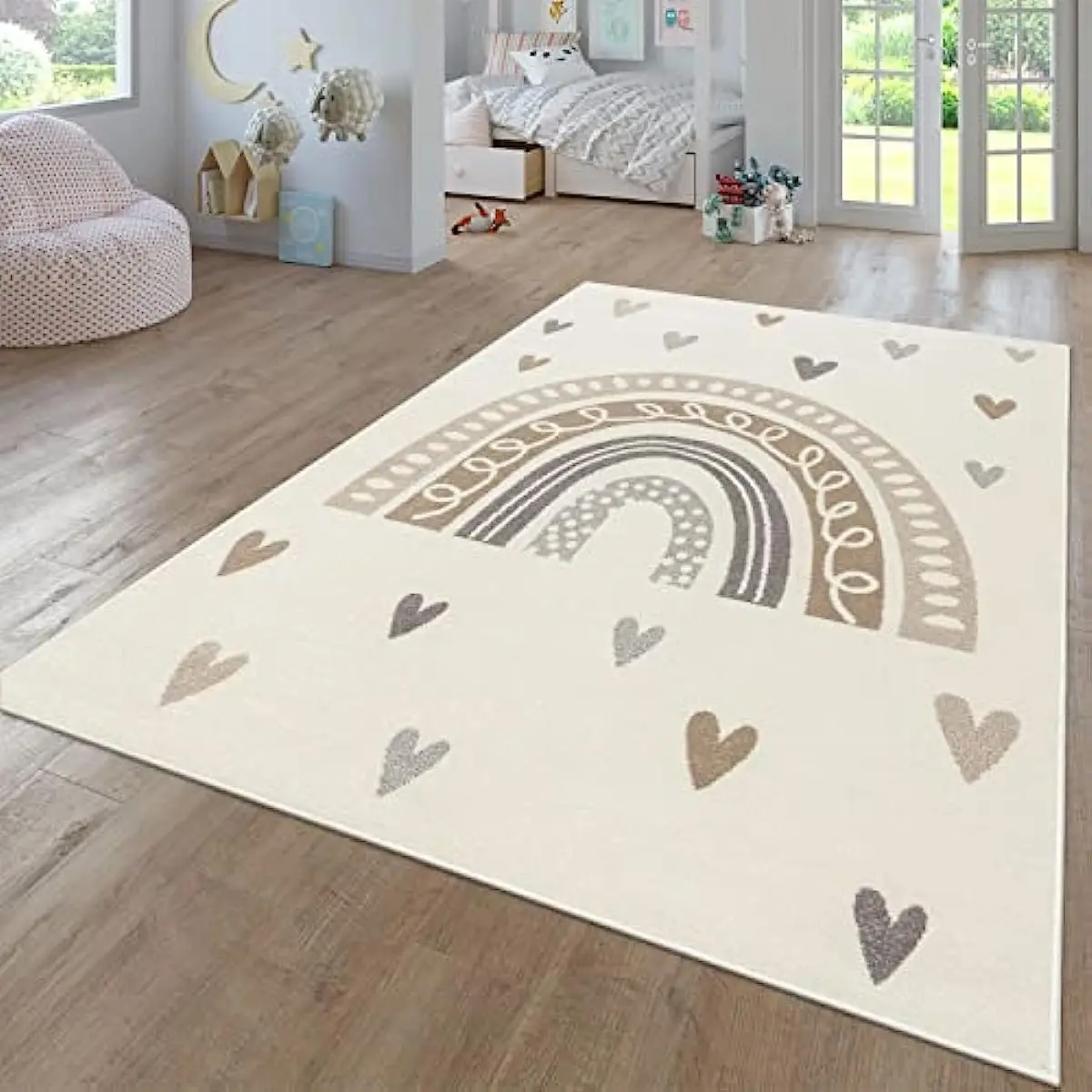 Cute Rainbow Baby Crawling Carpet Large Area Game Carpets for Living Room 160x200cm Bedroom Girl Decoration Cloakroom Floor Mat 3
