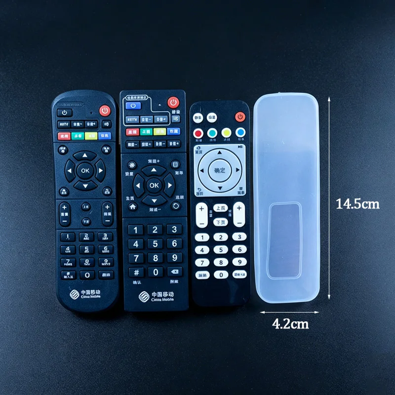 실리콘 TV 리모컨 보호 슬리브 먼지 방지 보관 가방 휴대용 실리콘 에어컨 컨트롤 박스