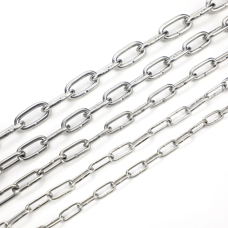 1 Meter 304 Stainless Steel Outdoor Long Link Chain stainless steel chain steel chain Waterproof and Anti-rust For Lifting Binding 1.2/1.5/2/2.5/12MM