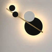 Lampe de chevet de chambre minimaliste moderne, lumière de personnalité, mur de fond de salon, designer 4