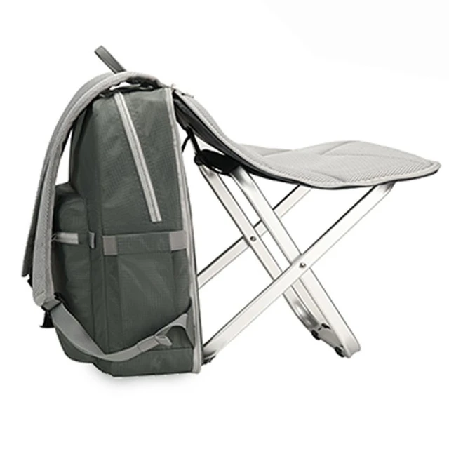 Outdoor Hiking Folding Sack Camping Fishing Chair Stool Backpack Picnic Bag