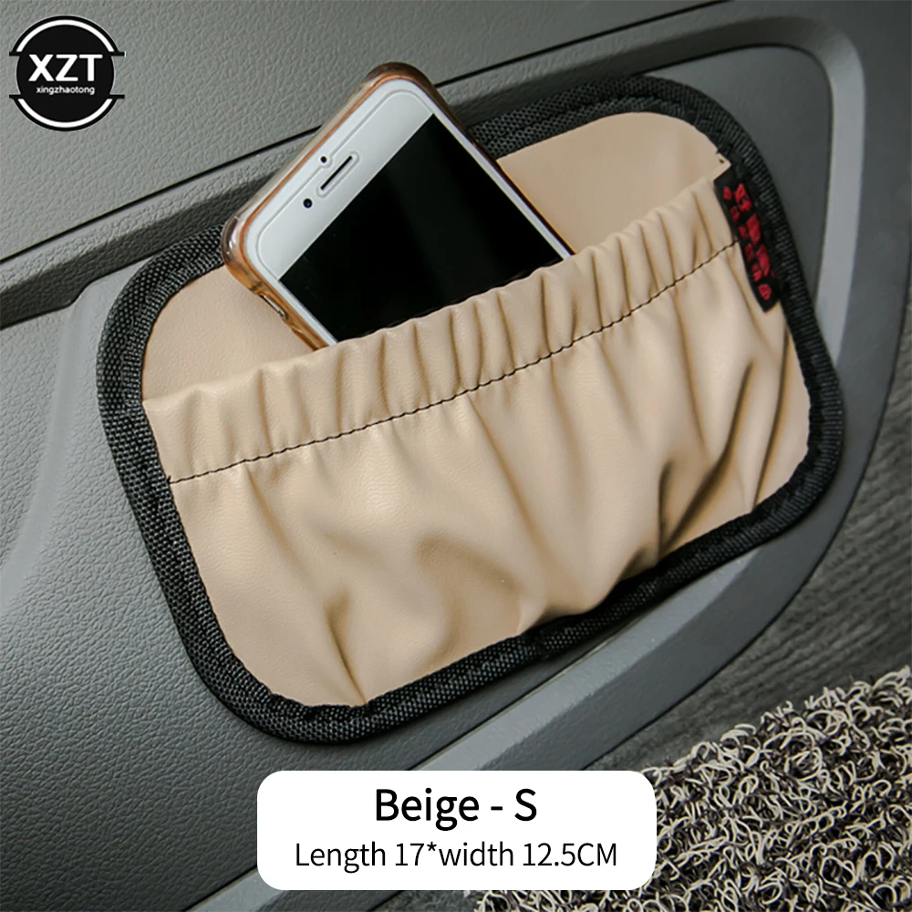 Auto Aufbewahrung tasche Entlüftung Armaturen brett ordentlich hängen Leder  Organizer Box Brille Telefon halter Lagerung Veranstalter Autozubehör -  AliExpress