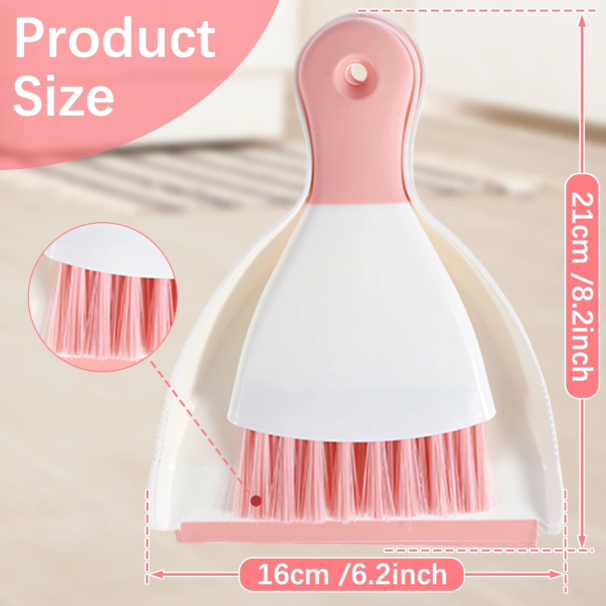 Portable PP Mini Dustpan and Brush Set for Desktop Cleaning