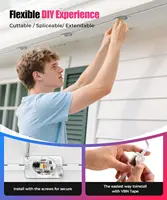 LED Permanent Outdoor Lights IP65 Waterproof RGBIC Eave Lights With Remote for Christmas New Year Roof DIY Holiday String Light - Image 5