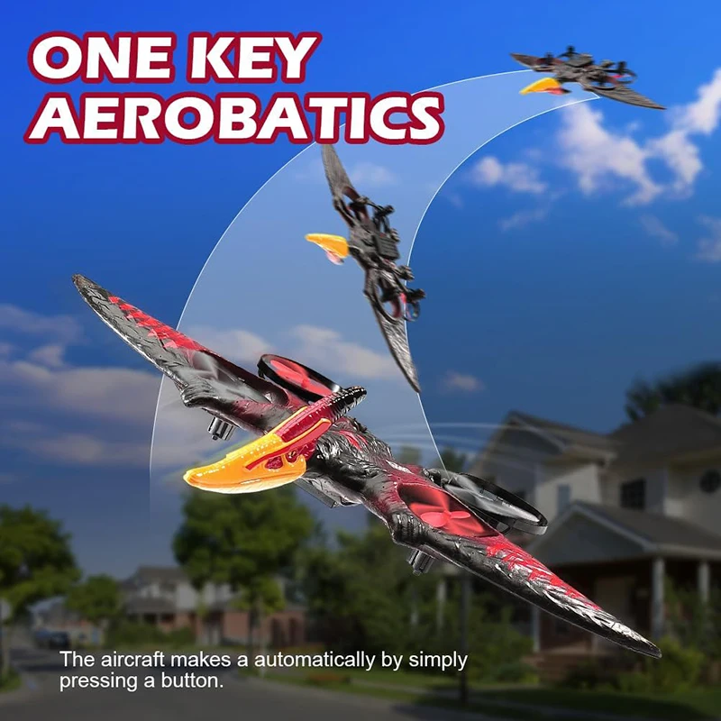 Planeur RC 2.4G 6 Axes Gyro 360° Cascade Bleu/Rouge/Vert