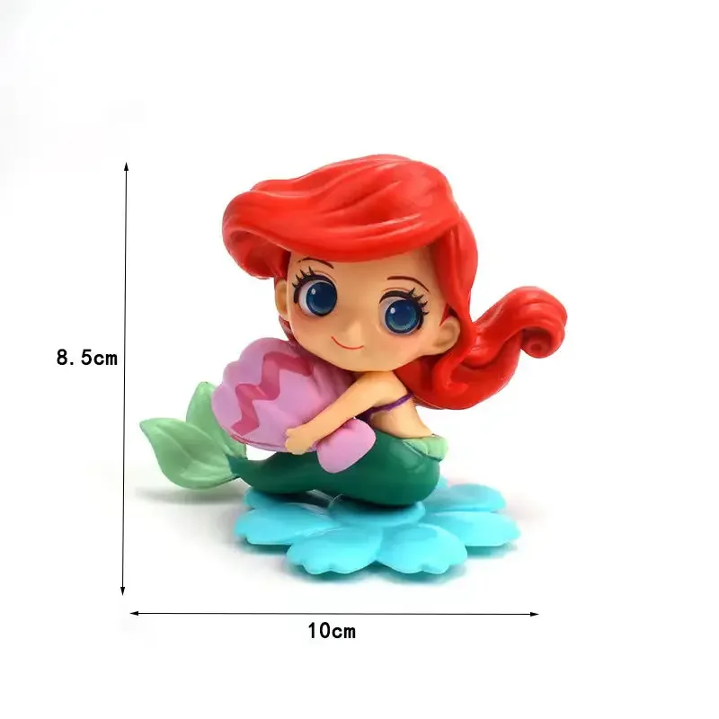 Aquarium Fish Tank Decoration PVC Flower Base Seashell Cute Mermaid Princess Baking Cake Toppers Decor Ornament Figurines Doll