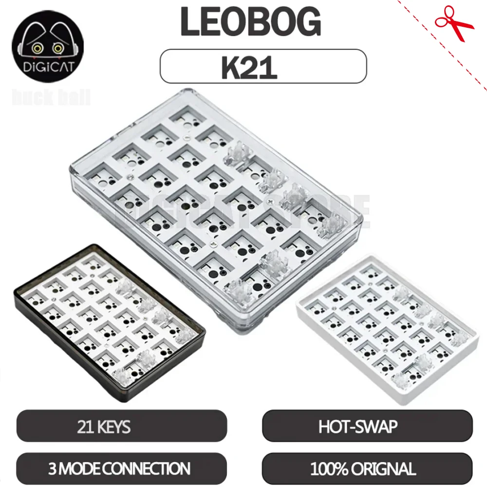 

Leobog K21 Numpad Kits 3 Mode USB 2.4G Bluetooth Wireless Keyboard Kit 21 Keys Rgb Hot-Swap Customized Mini Numeric Keypad Gifts