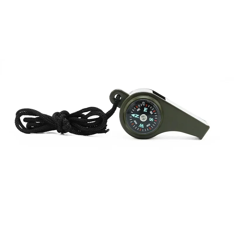3 in 1 Outdoor Camping Climbing Signal Whistle with Compass Thermometer Emergency Survival Kit for Wild Survival