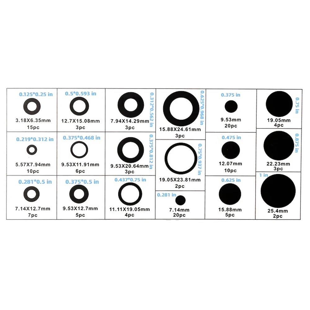 Description Picture 6 of item125pcs Rubber Grommet Protective Coil Double-sided Black Rubber Firewall Hole Plug Retaining Ring Car Electrical Wire Gasket
