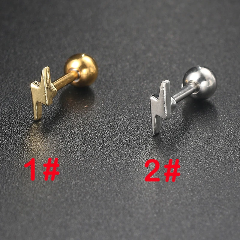 1pcヘリックスピアス軟骨ピアス女性トレンドシルバー色ジルコン