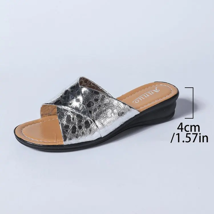 Sommerliche, runde, sexy und elegante Party-Slipper, modische, heiß begehrte neue Übergrößen-Damen-Outdoor-Strandslipper – Detail 2