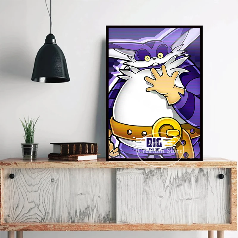 Vintage Art Poster Movie Poster Wall Art Print Anime Wall Poster Canvas Wall Art Art Paper Poster S-Sonic Characters Poster Classic Anime Poster Canvas Painting Prints Wall Art Modern Living Room Bedroom Club Home Decor Gifts
