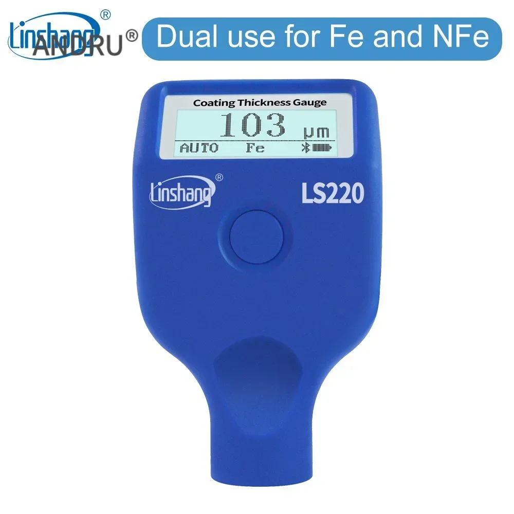 Paint Thickness Gauge Linshang LS220 Automotive Car Paint Meter Electroplate Metal Coating Thickness Gauge for Automobile Painting 0-2000um Fe & NFe