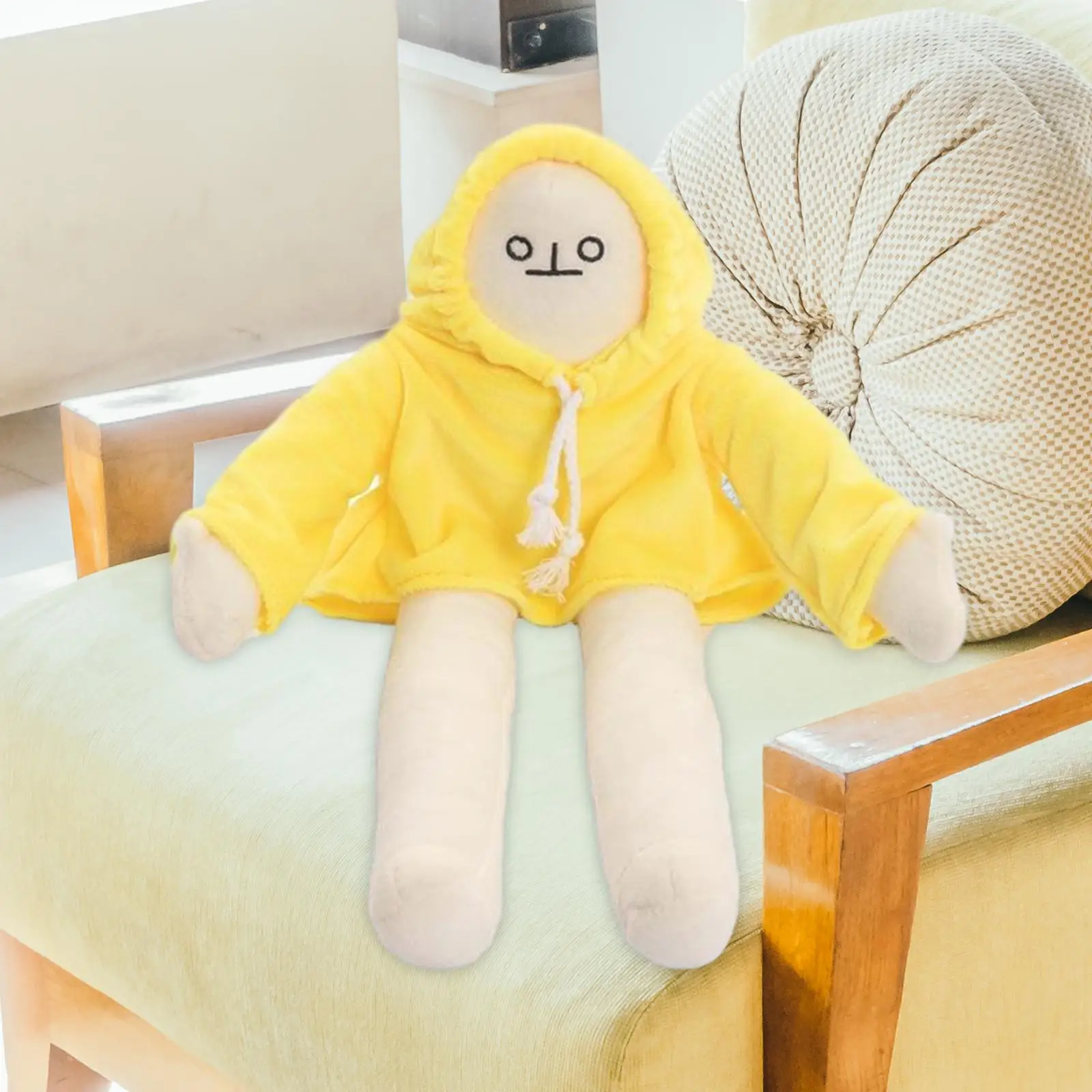 Plush Banana Man Toy Funny Yellow Creative Cute Stuffed Animals Doll Weird Banana Man Doll for Kids Girls Boys Holiday Party