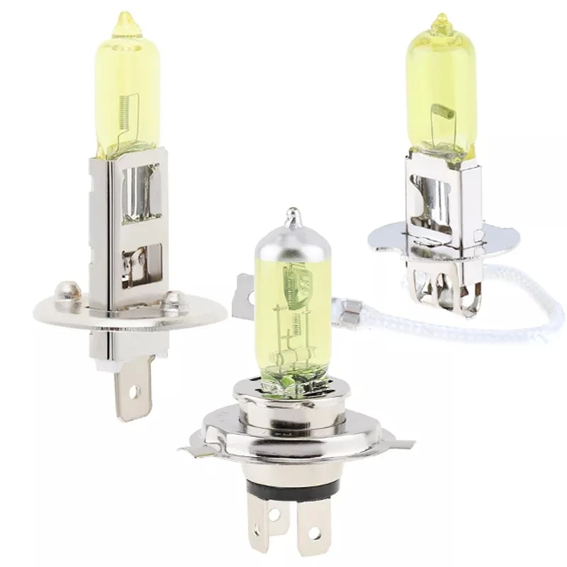 

1 Pc Universal 12V H1 100W 2500K Yellow Light Super Bright Car Halogen Lamp Auto Front Headlight Fog Bulb Fit for Cars