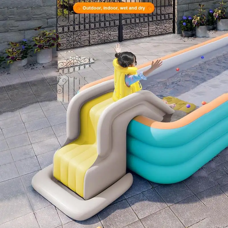 Inflatable Water Slide Kids Swimming Water Play Toy Fun Outdoor Anti-Tipping Waterpark Slides For Inground Or Above Ground Pools 4
