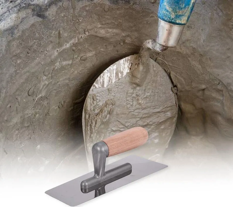 2Pcs Stainless Steel Trowel Tool Batch Wall Shovel Tool Putty Cement Finishing Tools
