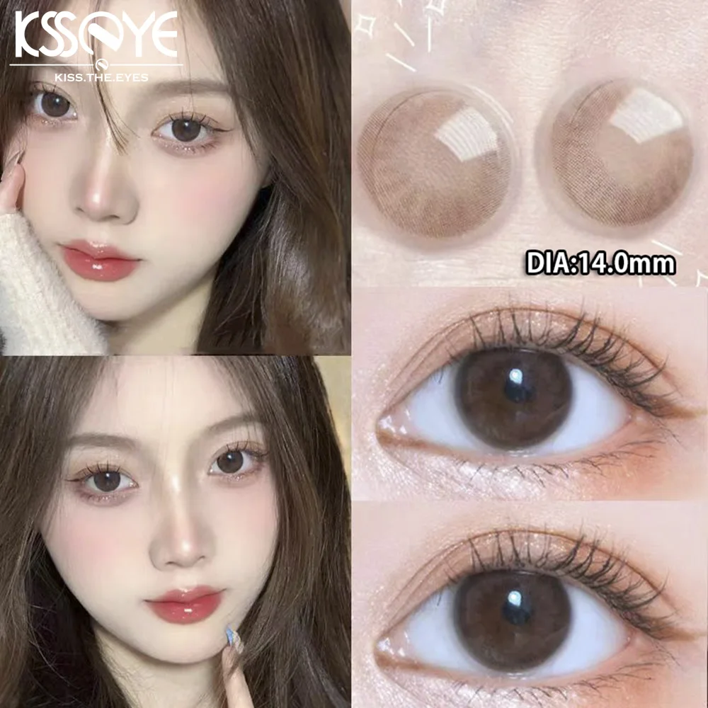 KSSEYE 1 Pair Myopia Color Lenses for Eyes with Prescription  Natural Eyes Contacts Lenses Wearing Comfort Yearly Fast Shipping