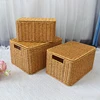 Baskets with Lid Storage Box Cover Closet Organizer Imitation Rattan Baskets  for Clothing Clothes Food  Kitchen  Organizer 1