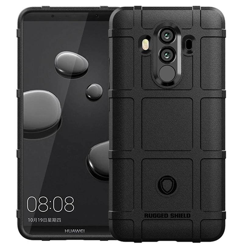 EASSGU Custodia Per HUAWEI Mate 10 Pro - Cover Protettiva In Morbido Silicone TPU Con Telaio Elettrolitico, Blu Navy - 3