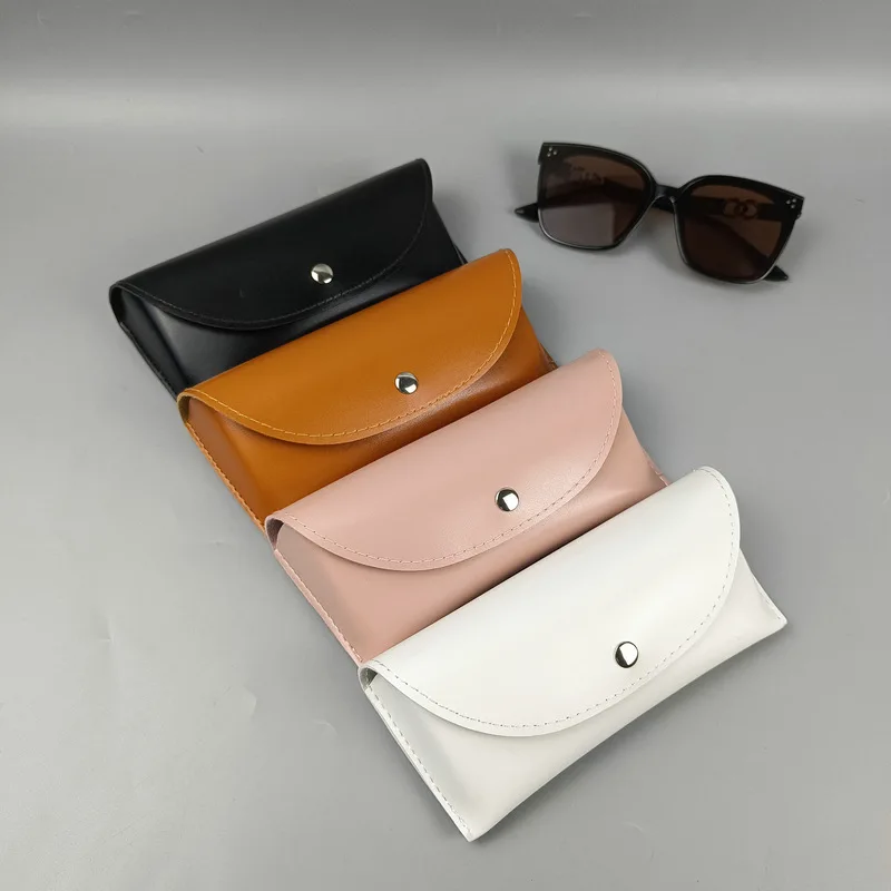 

Soft Leather Glasses Case Men Women Sunglasses Myopia Presbyopia Eyeglasses Storage Box Portable Snap Anti-Pressure Eyewear Bags