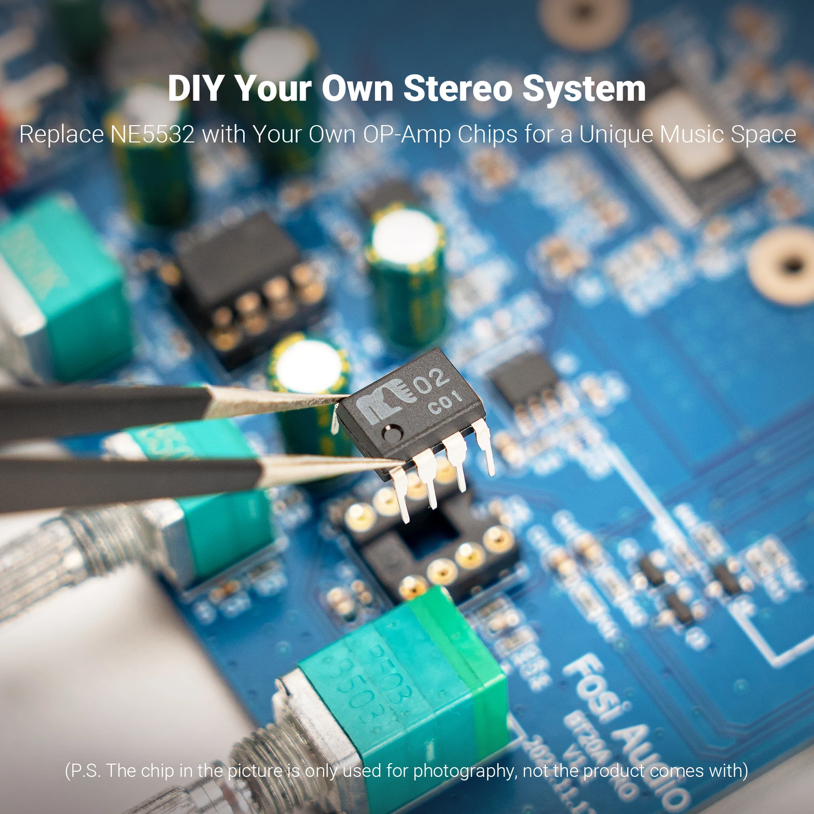 1-2 個の交換用 OP チップ MUSES02 OPA2604AP OPA2134PA Sparkos Labs