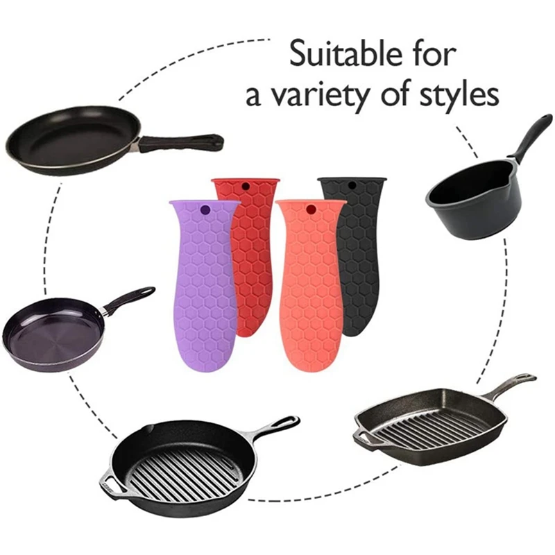 Pot Handle Cover Silicone Hot Handle Holder for Cast Iron Frying Pan
