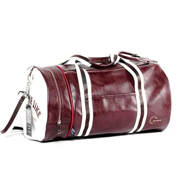 Borsa da palestra Borsa a tracolla per uomo e donna Messenger Borsa da basket da allenamento portatile Borse da viaggio a cilindro Borsa sportiva in pelle da tennis