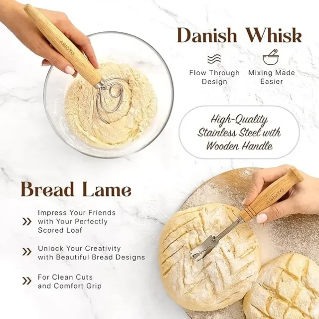 Sourdough Starter Kit Bread Proofing Baskets 24oz Sourdough Starter Jar Date Marked Feeding Band for Baking Enthusiasts Supplies 2